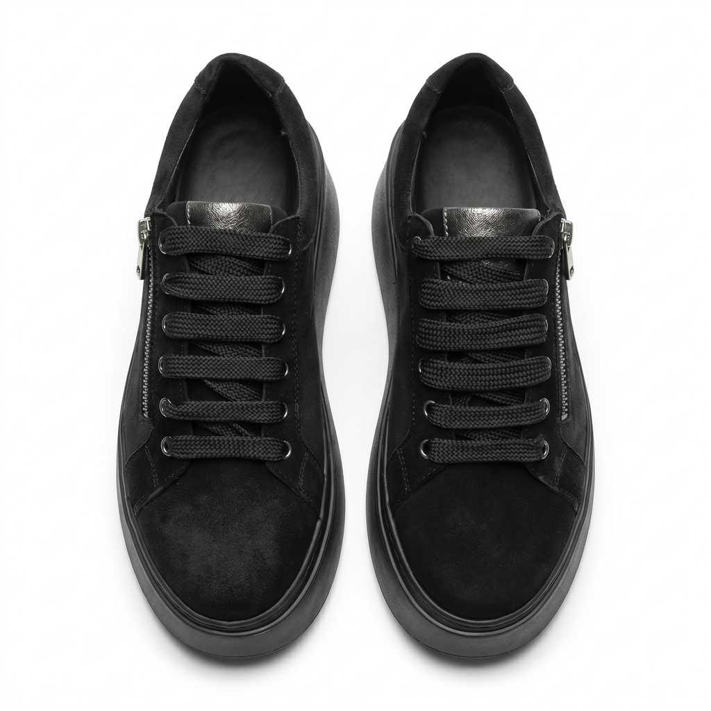ДАМСКИ ОБУВКИ LUSI BLACK VELUR / EFEKT