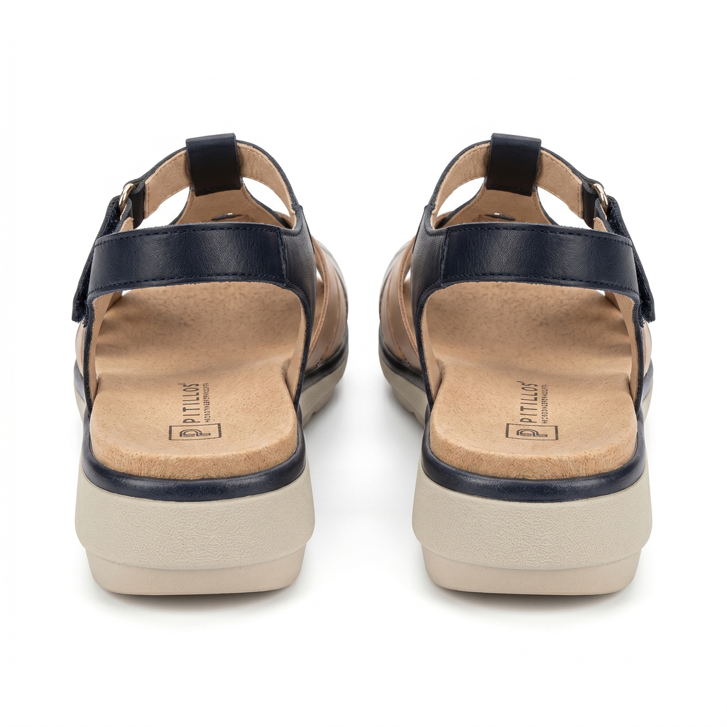 ДАМСКИ САНДАЛИ RENI BLUE/SILVER/BEIGE
