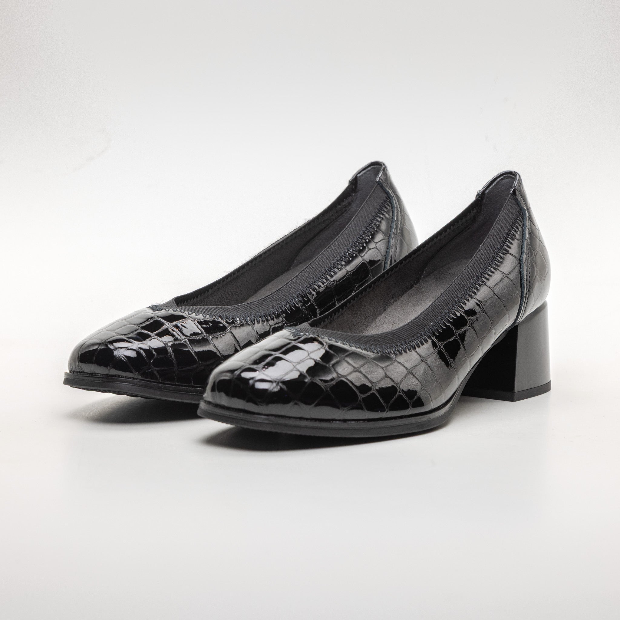ДАМСКИ ОБУВКИ PITILLOS BLACK CROCO ELASTIC