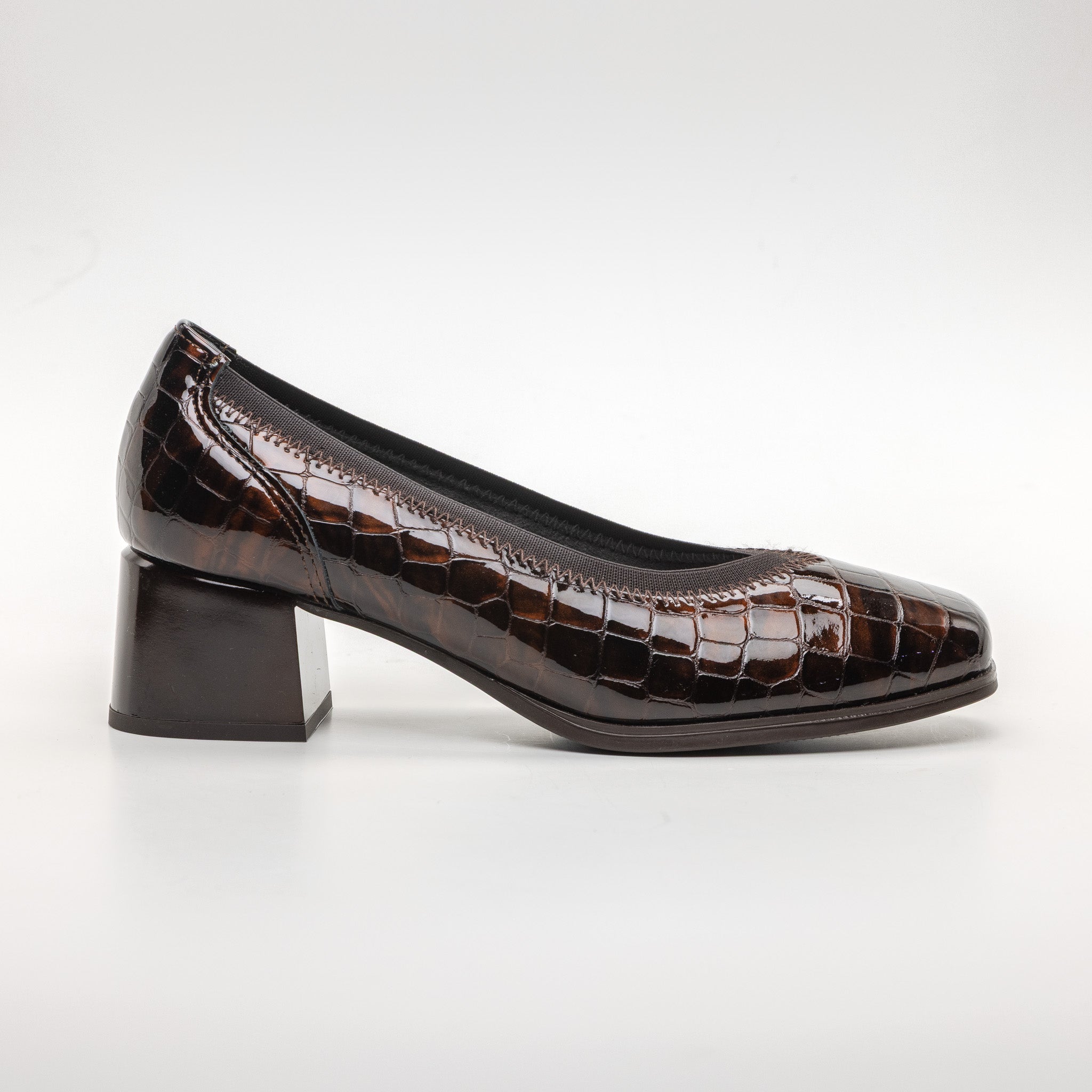 ДАМСКИ ОБУВКИ PITILLOS BROWN CROCO ELASTIC