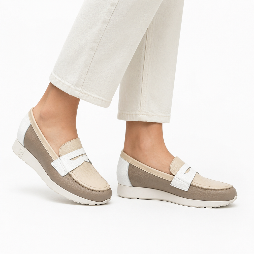ДАМСКИ ОБУВКИ MERI BEIGE/COCOA/WHITE