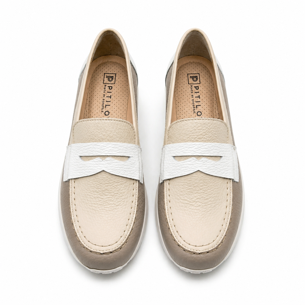ДАМСКИ ОБУВКИ MERI BEIGE/COCOA/WHITE