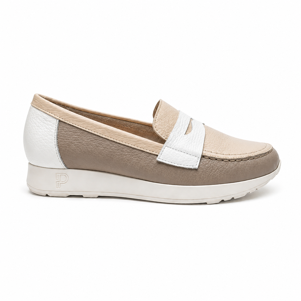 ДАМСКИ ОБУВКИ MERI BEIGE/COCOA/WHITE