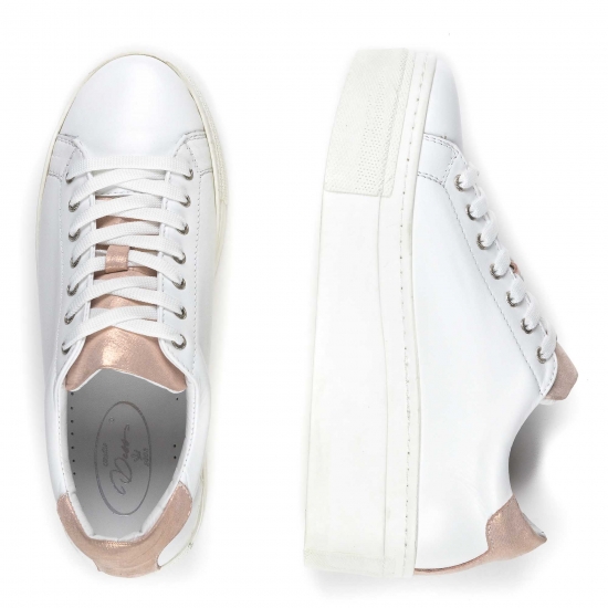 Дамски спортни обувки Mira white/rose