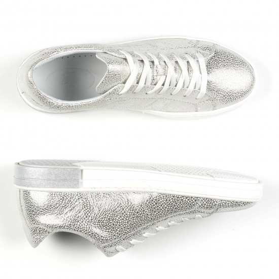 Дамски спортни обувки Dari silver efect