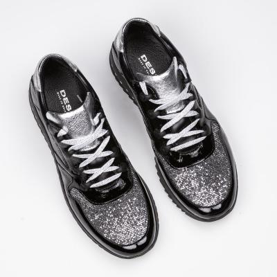 Ниски спортни обувки Laura black/silver