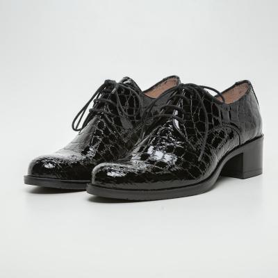 Дамски обувки EVA black lak croco